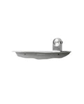 SteelHaus Flow Shelf, aluminium, 35cm – curved wall shelf