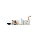 SteelHaus Partition Shelf, aluminium – folded metal shelving and display platform