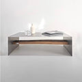Monolith steel coffee table with bold minimal design, precision-cut metal construction, industrial center table for modern living room