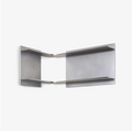 Wall-mounted metal corner shelf with space-saving design, precision-cut steel construction, minimal industrial storage for kitchen, bathroom, or modern interior