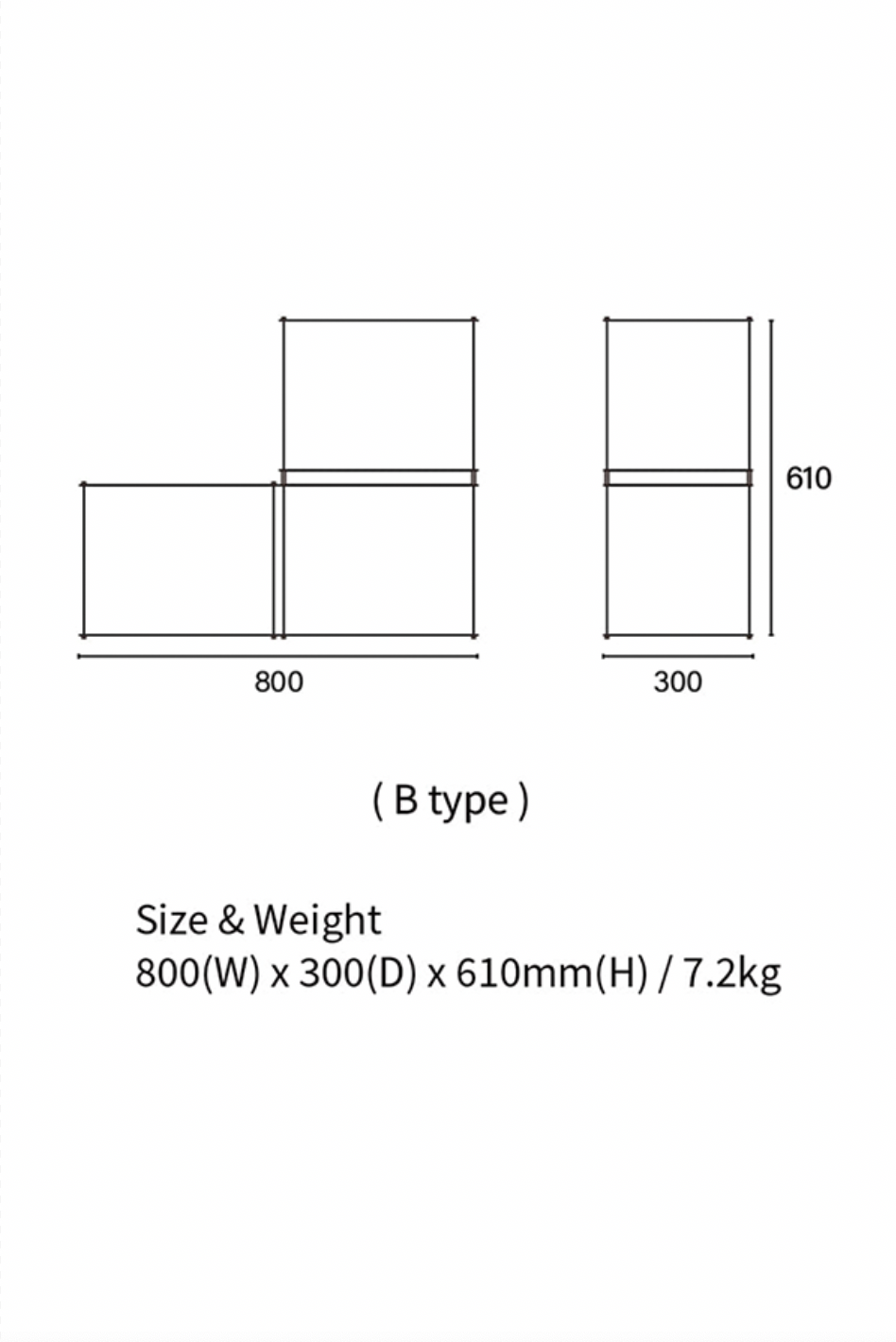 Modular steel Shelf x3