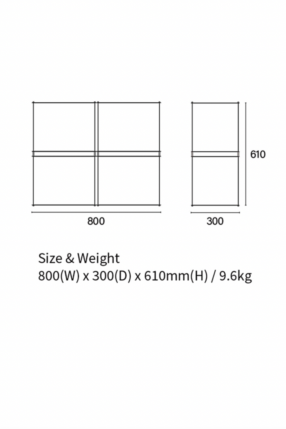 Modular steel Shelf x4