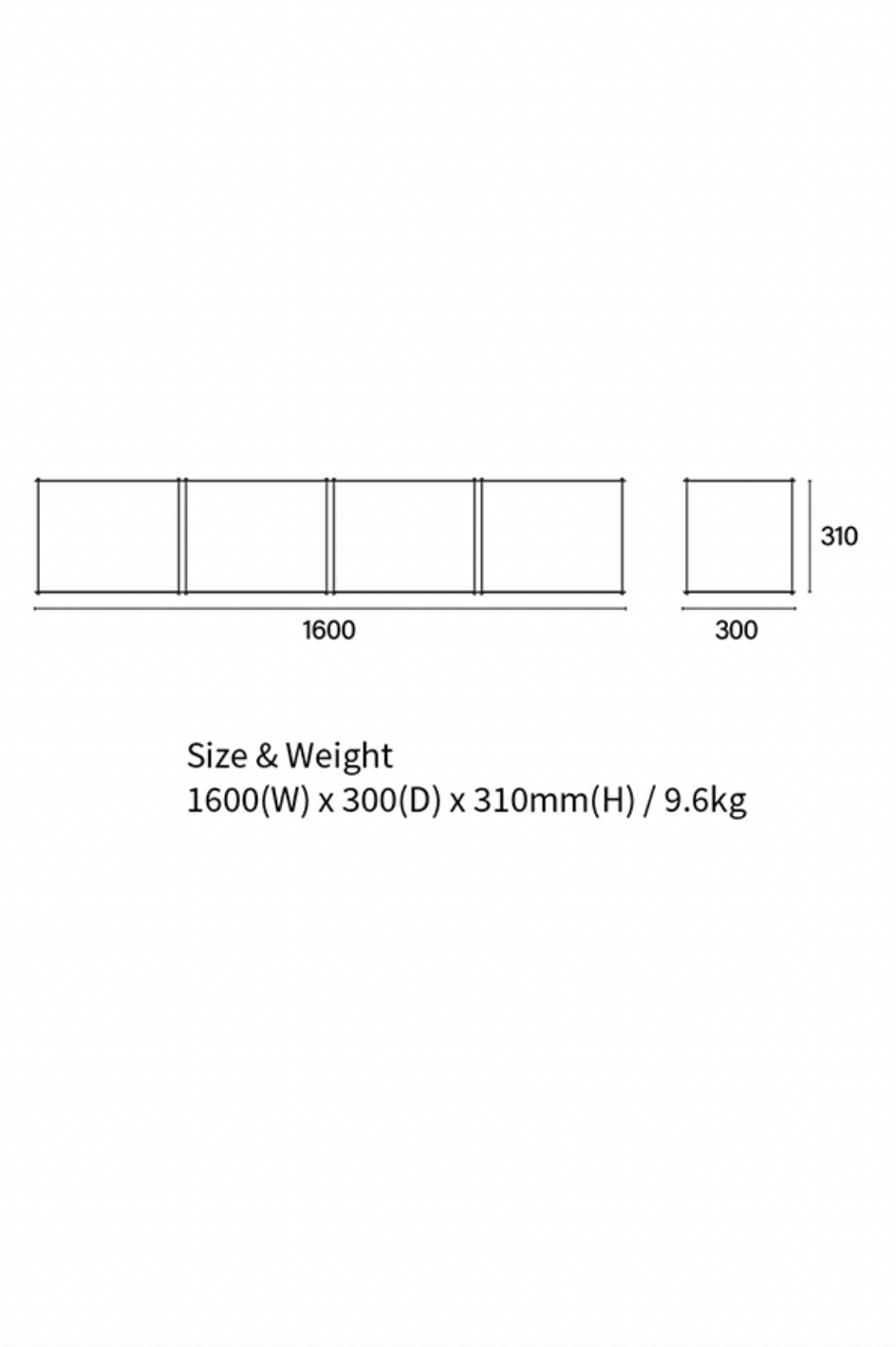 Modular steel Shelf x4