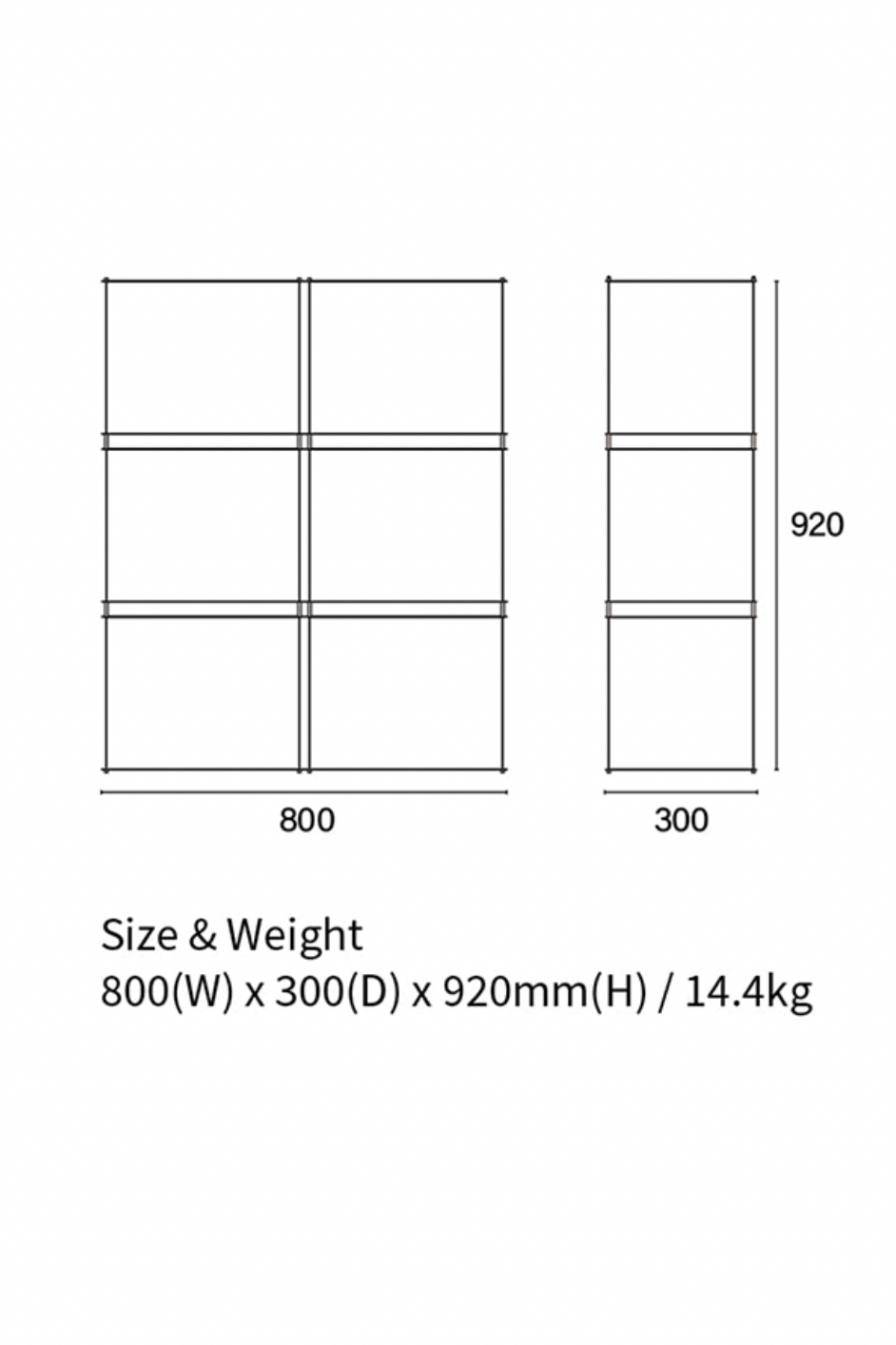 Modular steel Shelf x6