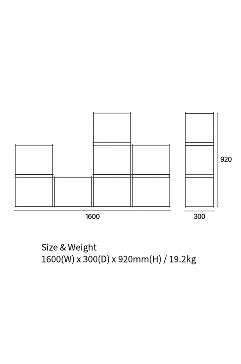 Modular steel Shelf x8