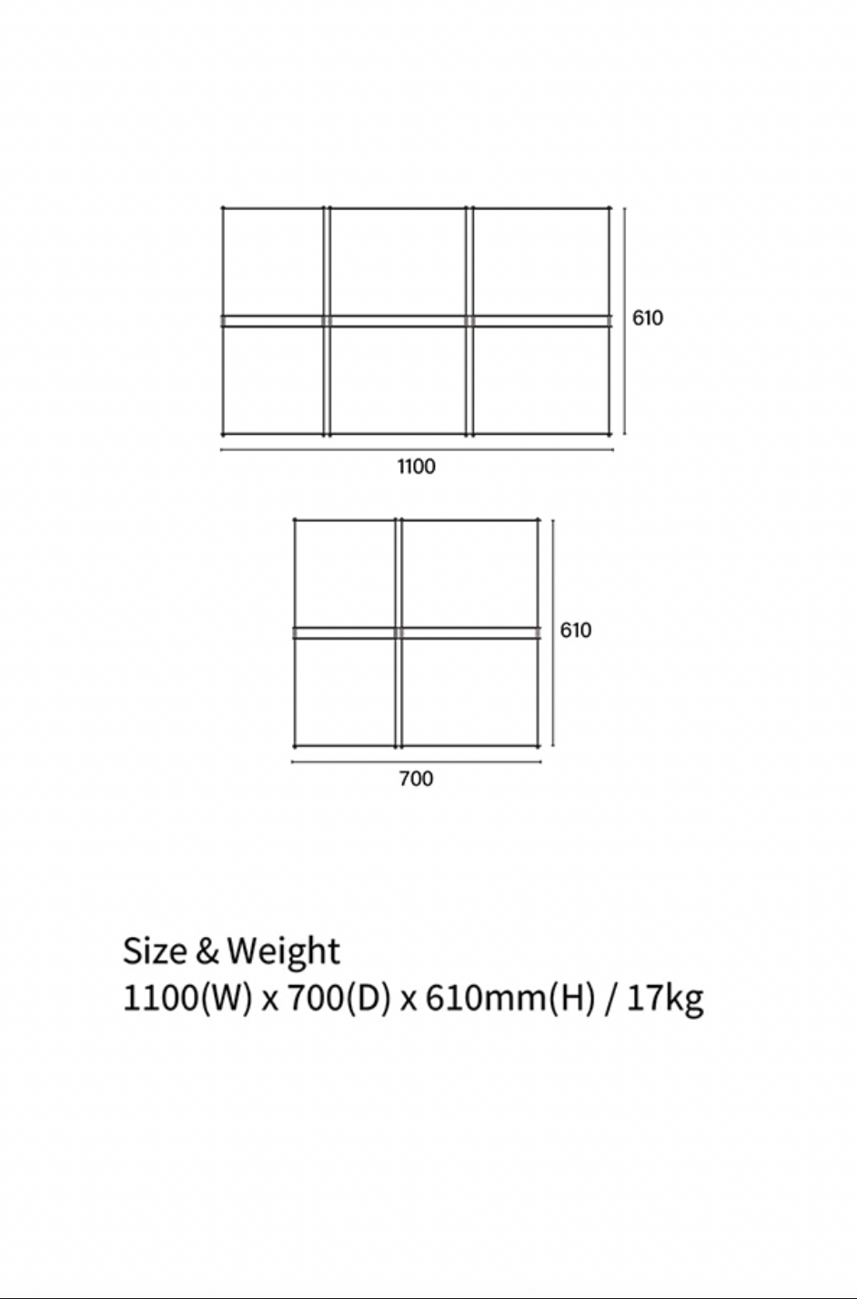 Modular Shelf with curve