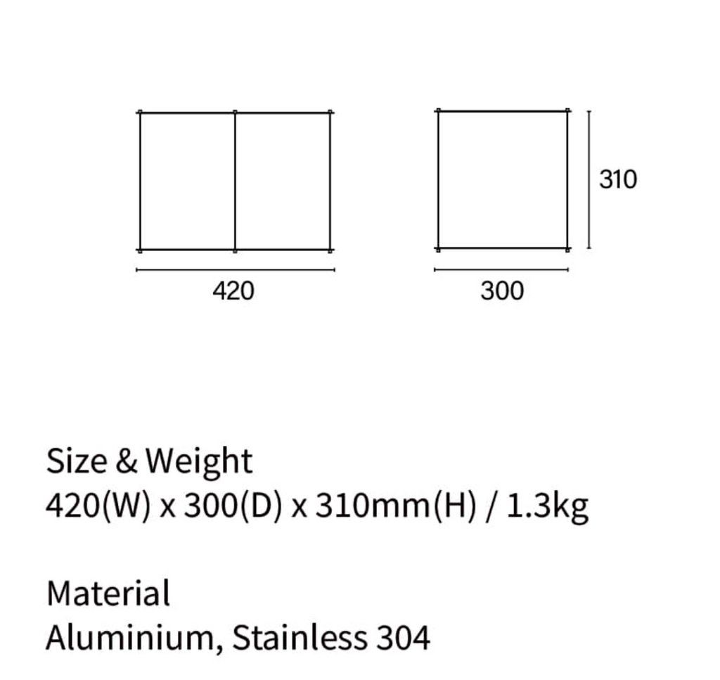 SteelHaus Corner Module Shelf, 1 module – detail view