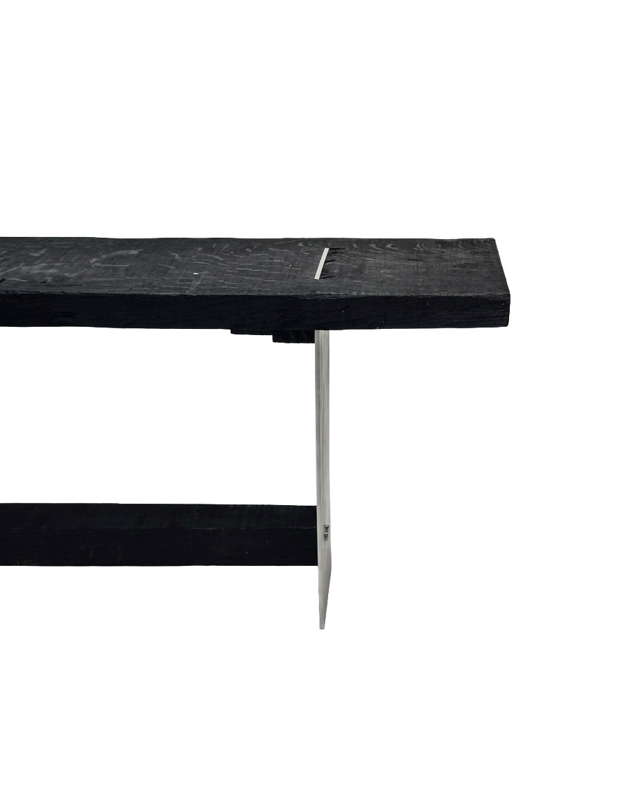 SteelHaus Yakisugi Bench – styled in interior