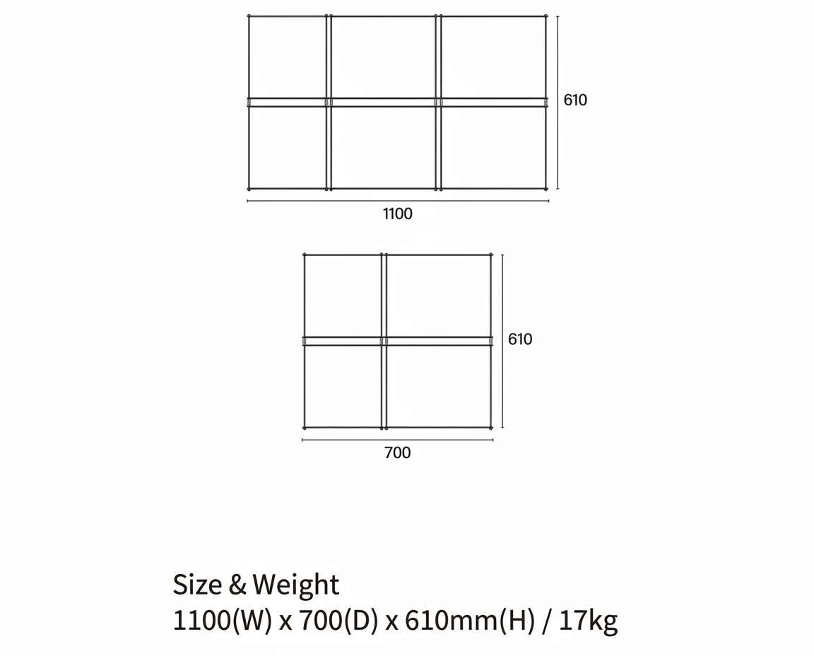 Modular Shelf with curve