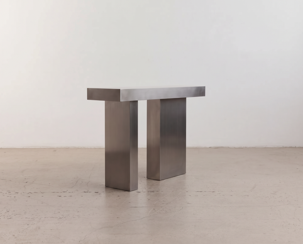 Slab Stainless Steel Console