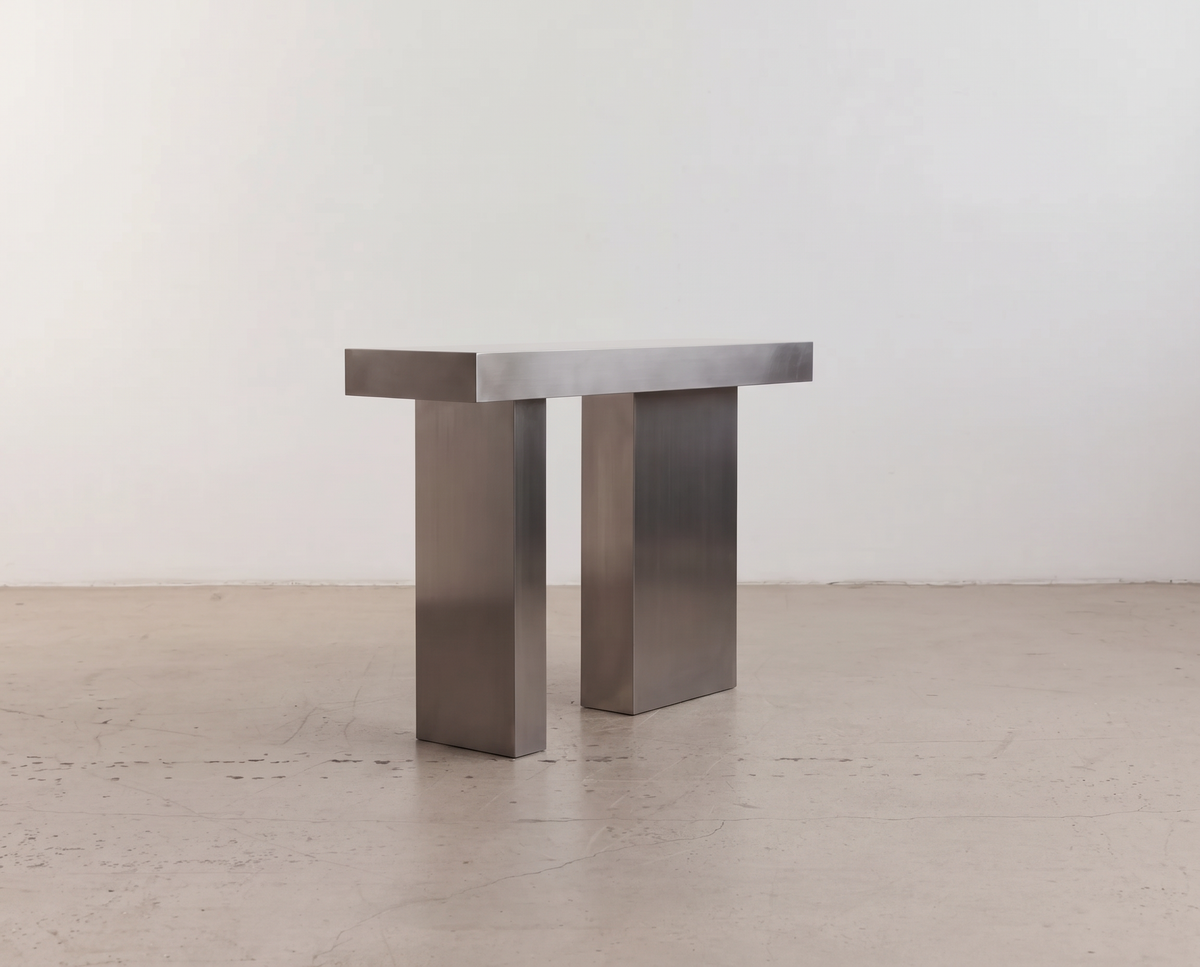 Slab Stainless Steel Console