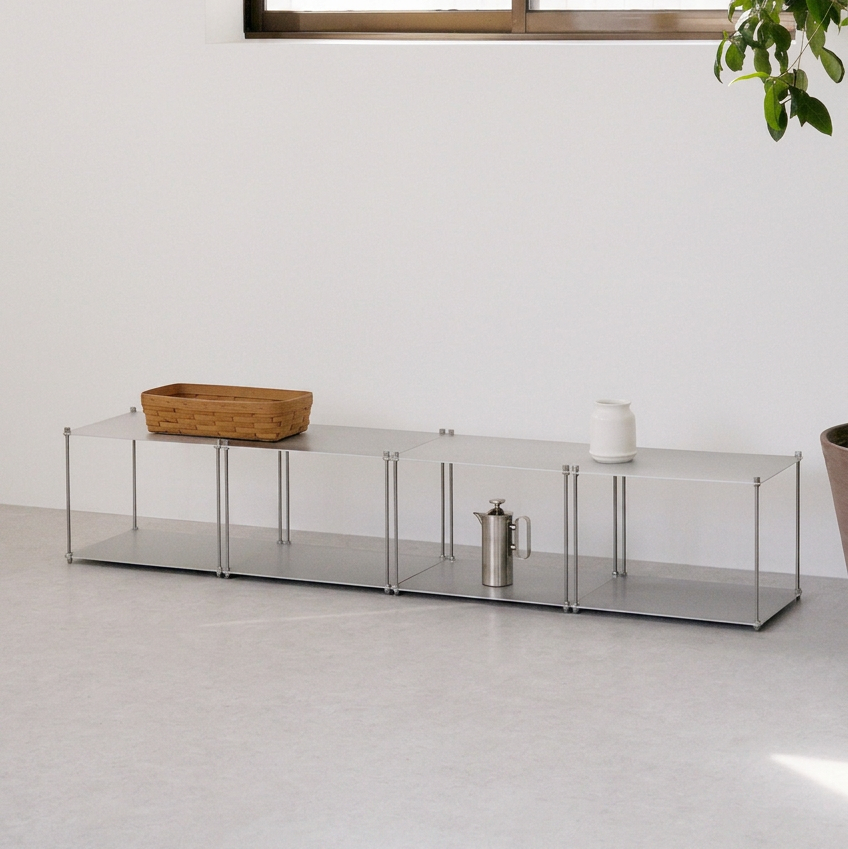 SteelHaus Modular Steel Shelf, 4 module – detail view