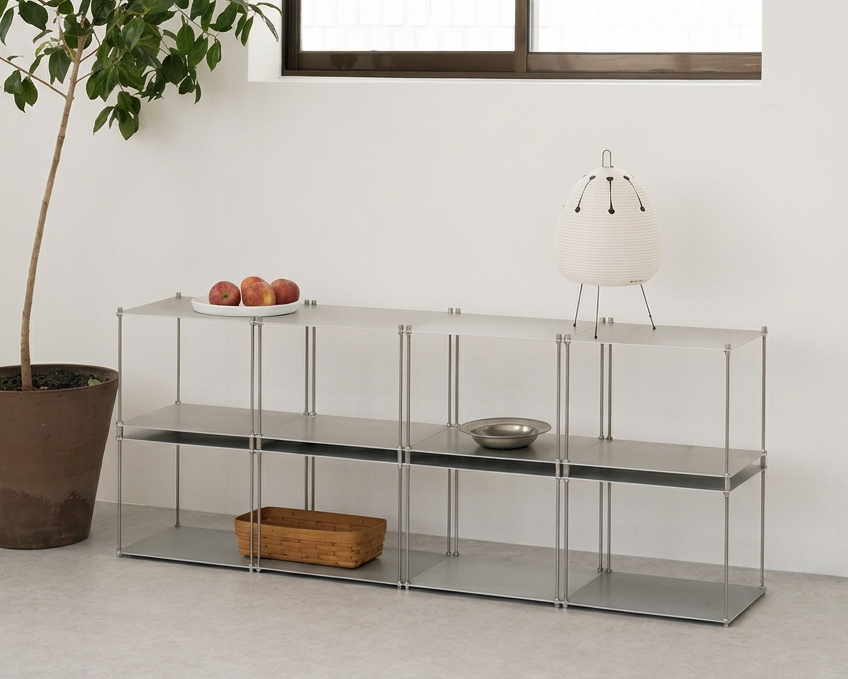 SteelHaus Modular Steel Shelf, 8 module – lifestyle view