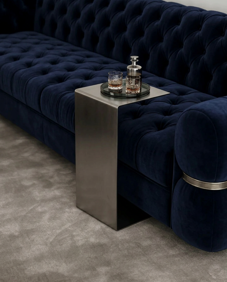 Monolith steel Side table