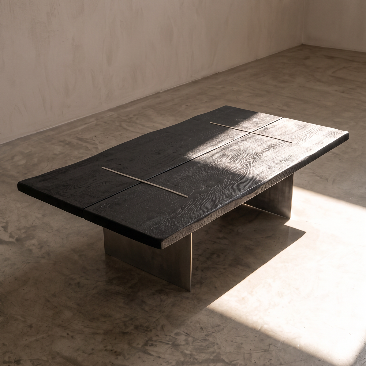 SteelHaus Yakisugi Coffee Table – angled view