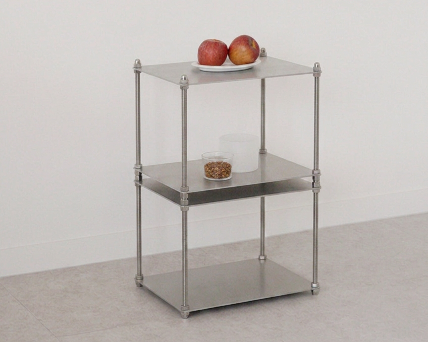 SteelHaus Modular Steel Shelf, 2 module – styled in interior