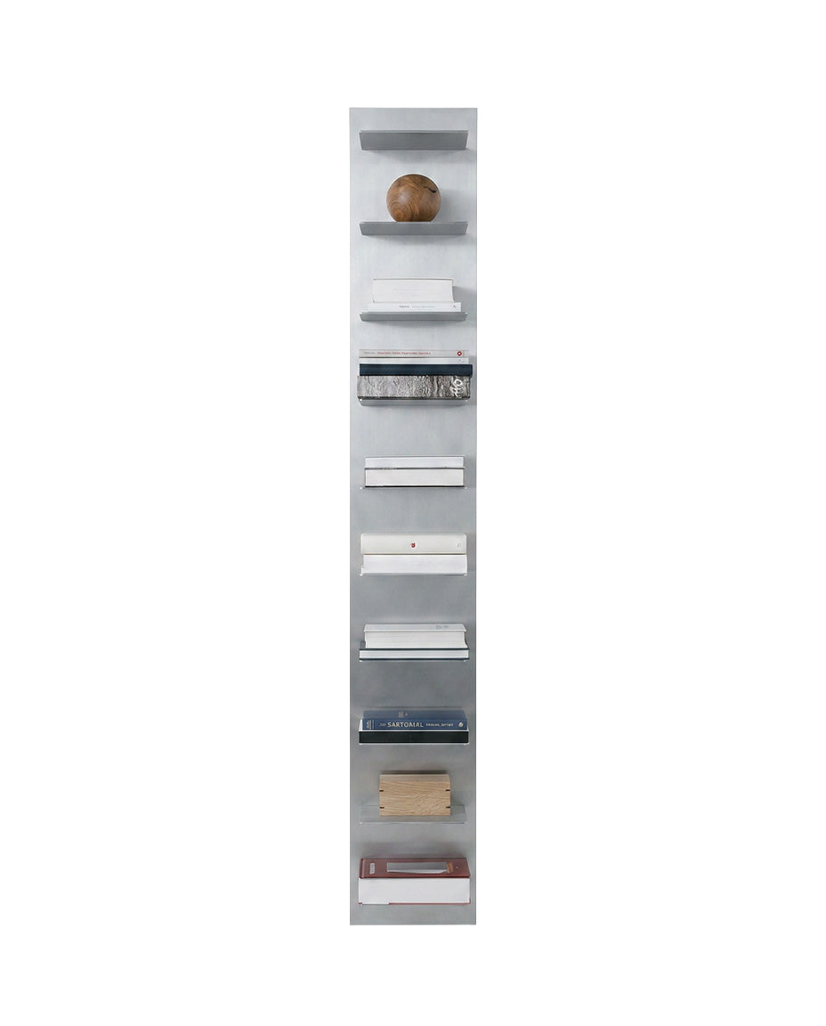 SteelHaus Pillar Shelf, aluminium – precision-folded metal wall shelf
