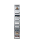 SteelHaus Pillar Shelf, aluminium – precision-folded metal wall shelf