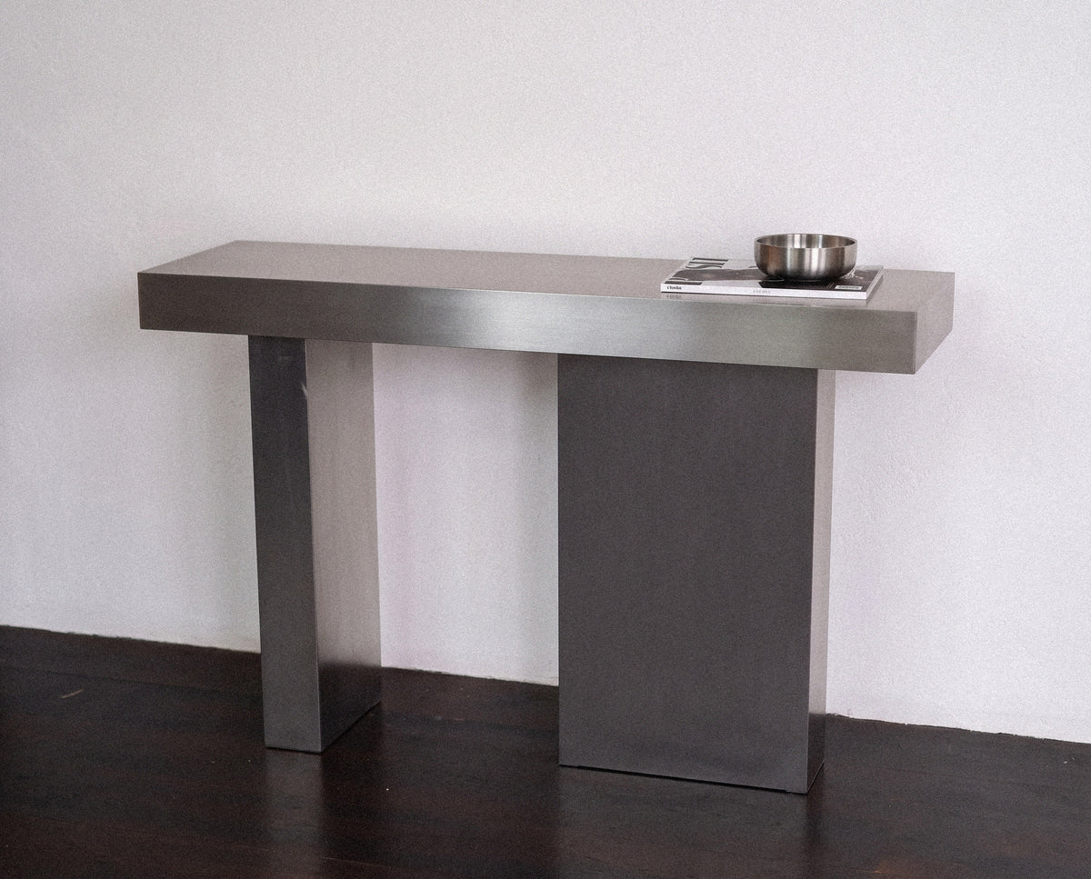 Slab Stainless Steel Console