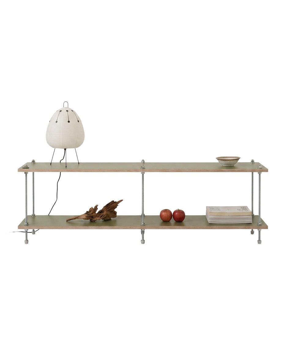 SteelHaus Modular Wood Shelf, 1 module – angled view