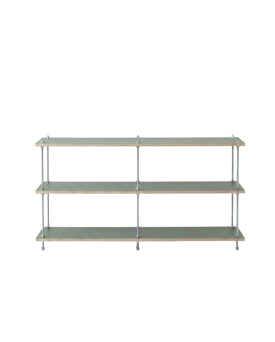 SteelHaus Modular Wood Shelf, 2 module – solid wood modular shelving