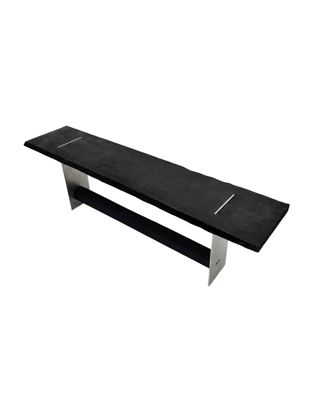 SteelHaus Yakisugi Bench – charred wood sculptural bench