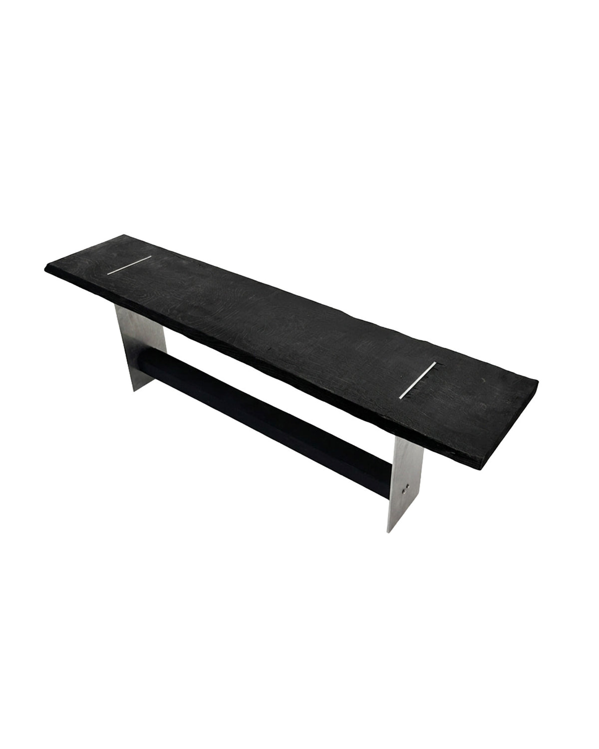 SteelHaus Yakisugi Bench – charred wood sculptural bench